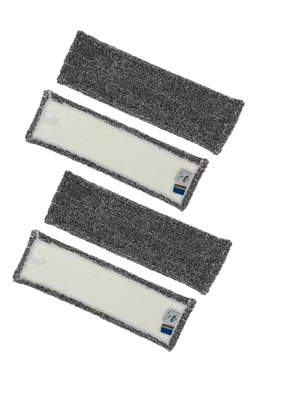 Set a 4 pezzi Mop Pad Microfibra bianco/grigio L390 Set a 4 pezzi Mop Pad Microfibra bianco/grigio L390
