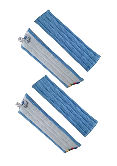 Set a 4 pezzi Mop Pad Microfibra blu de luxe 40cm Set a 4 pezzi Mop Pad Microfibra blu de luxe 40cm