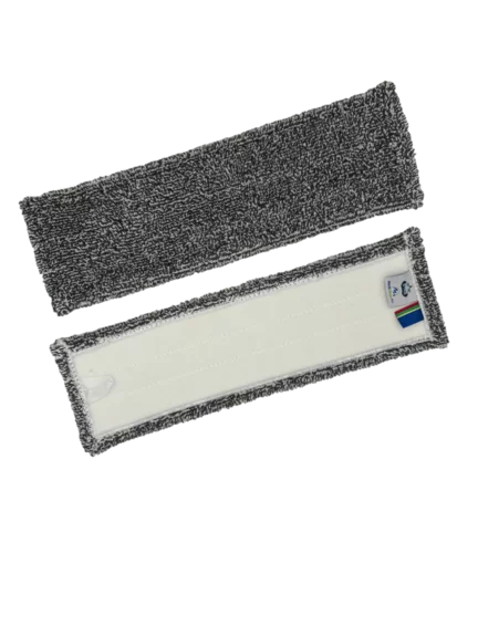 4er Set Mopp-Pad Microfaser, L390, grau/weiß, Klett